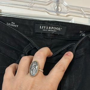 Gently worn, Stitch Fix purchase, Liverpool Skinny Black Jean. Size 30, 10